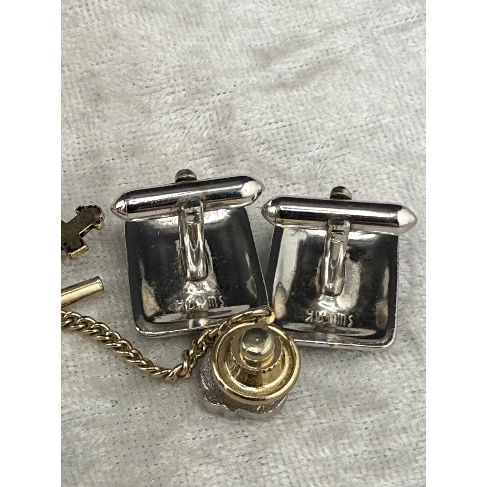 Vintage Cufflinks Tie Tack Lot‎ 3 Sets Some Signed